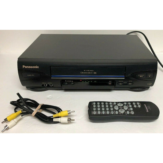 Panasonic PV-4022 Mono VHS VCR VHS Player with Remote, Cables & HDMI Adapter