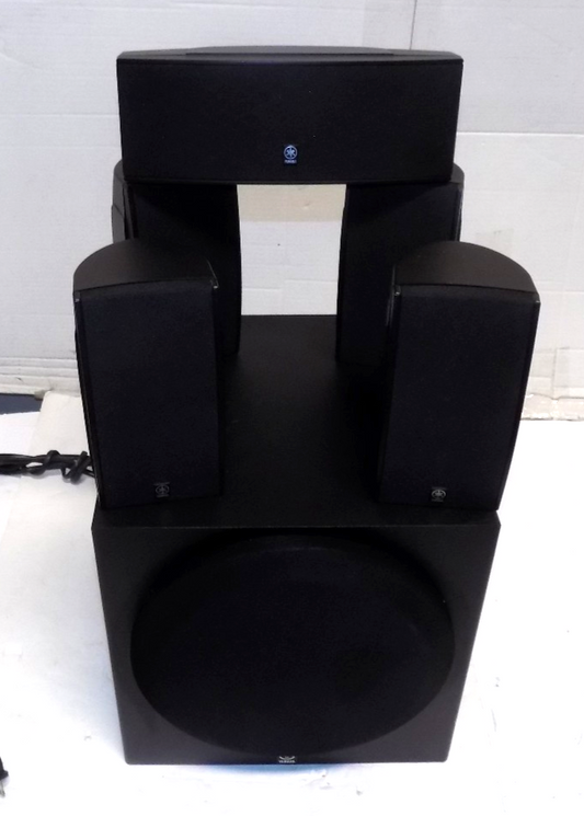 Yamaha Home Theater Speakers YST-SW012 Subwoofer,Center + 4 Satellite Speakers