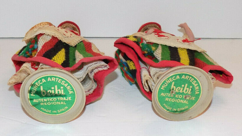 Muneca Artesania Beibi Vintage Doll Made In Spain Set Of 2