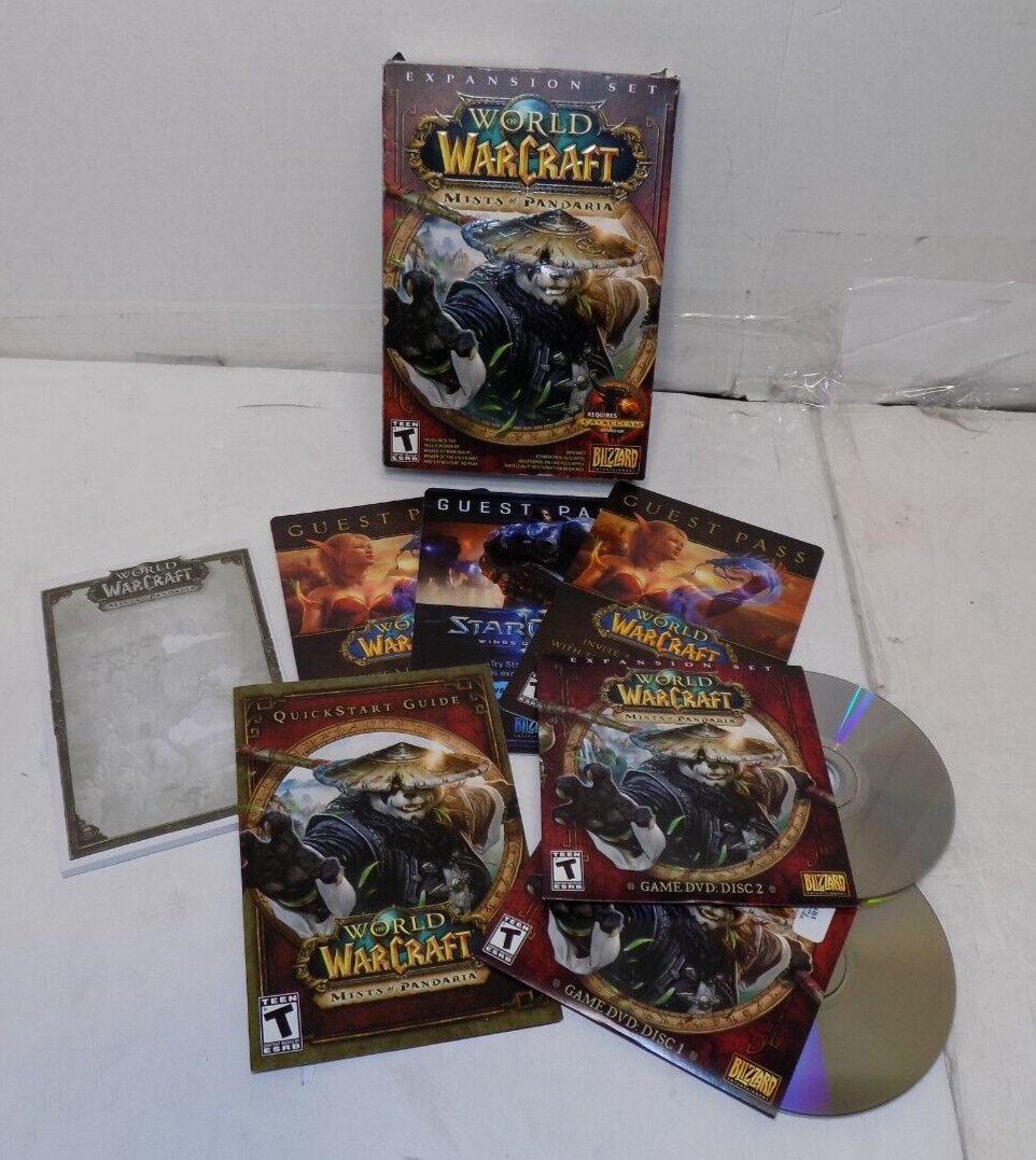 Lot of 6 World of Warcraft Games 5 Expansion Sets 1 Start Up Battle Chest PC MAC