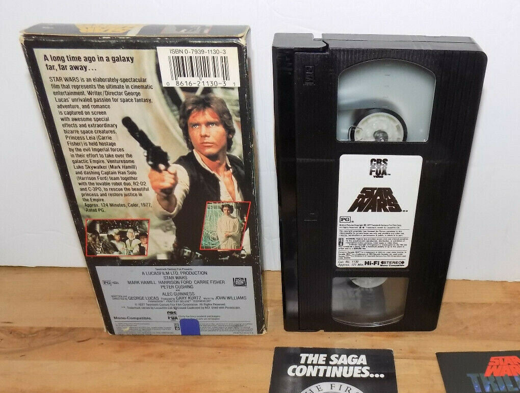 Original Star Wars 1977 Movie VHS Tape 1990