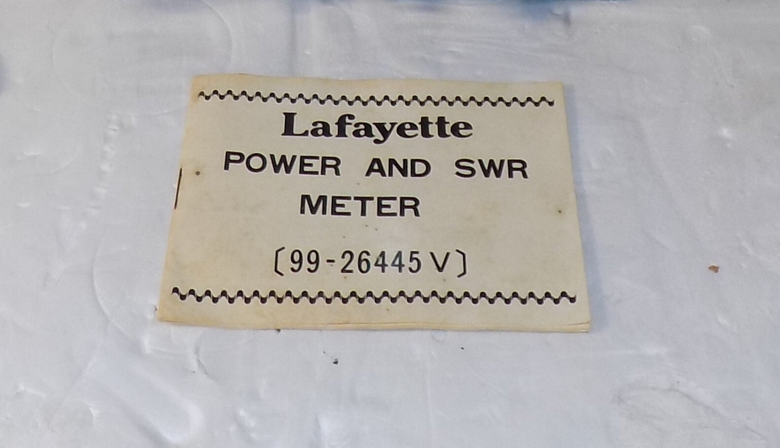 Lafayette Power & SWR Meter Model 99-26445V 27 MHz