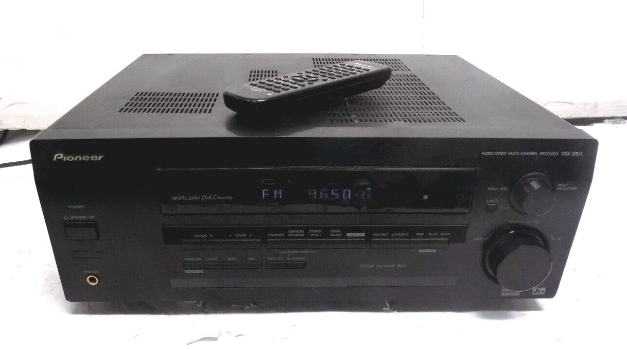 Pioneer VSX-D511 5.1 Dolby Digital DTS Stereo Receiver with Remote Bundle
