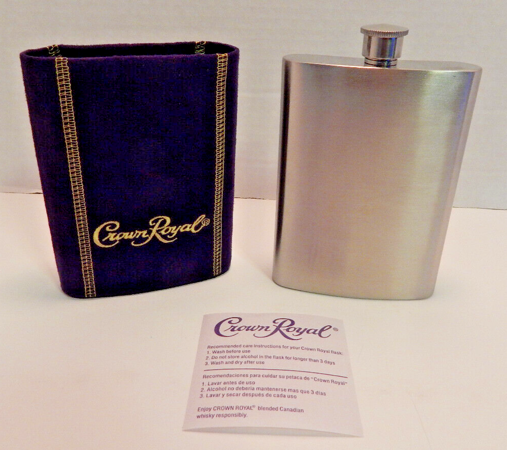 Crown Royal 8oz Stainless Steel 18/8 Flask