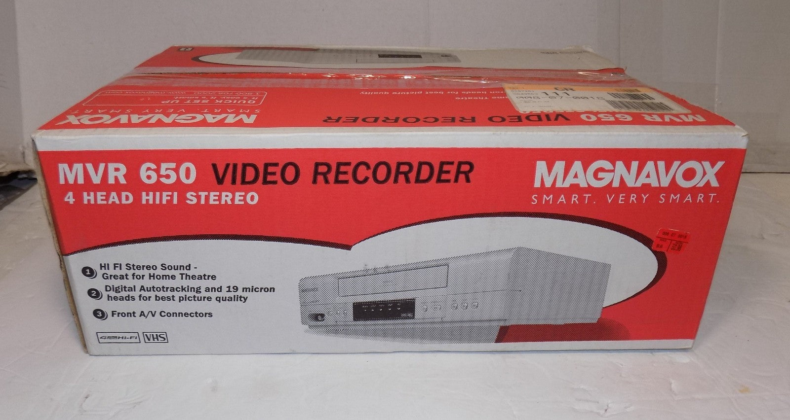 New in Box Magnavox MVR650 Stereo VHS VCR Vhs Player with Hdmi Adapter