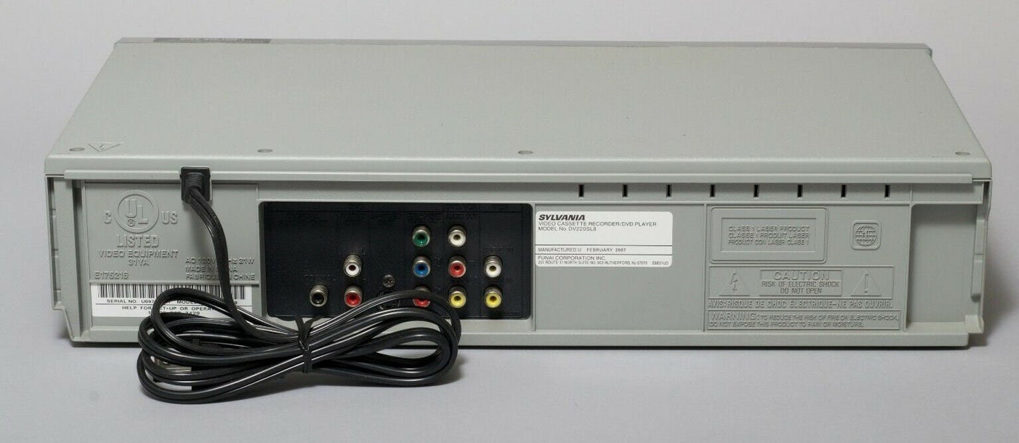 Sylvania DV220SL8 DVD VCR Combo with Remote, A/V Cables & Hdmi Adapter