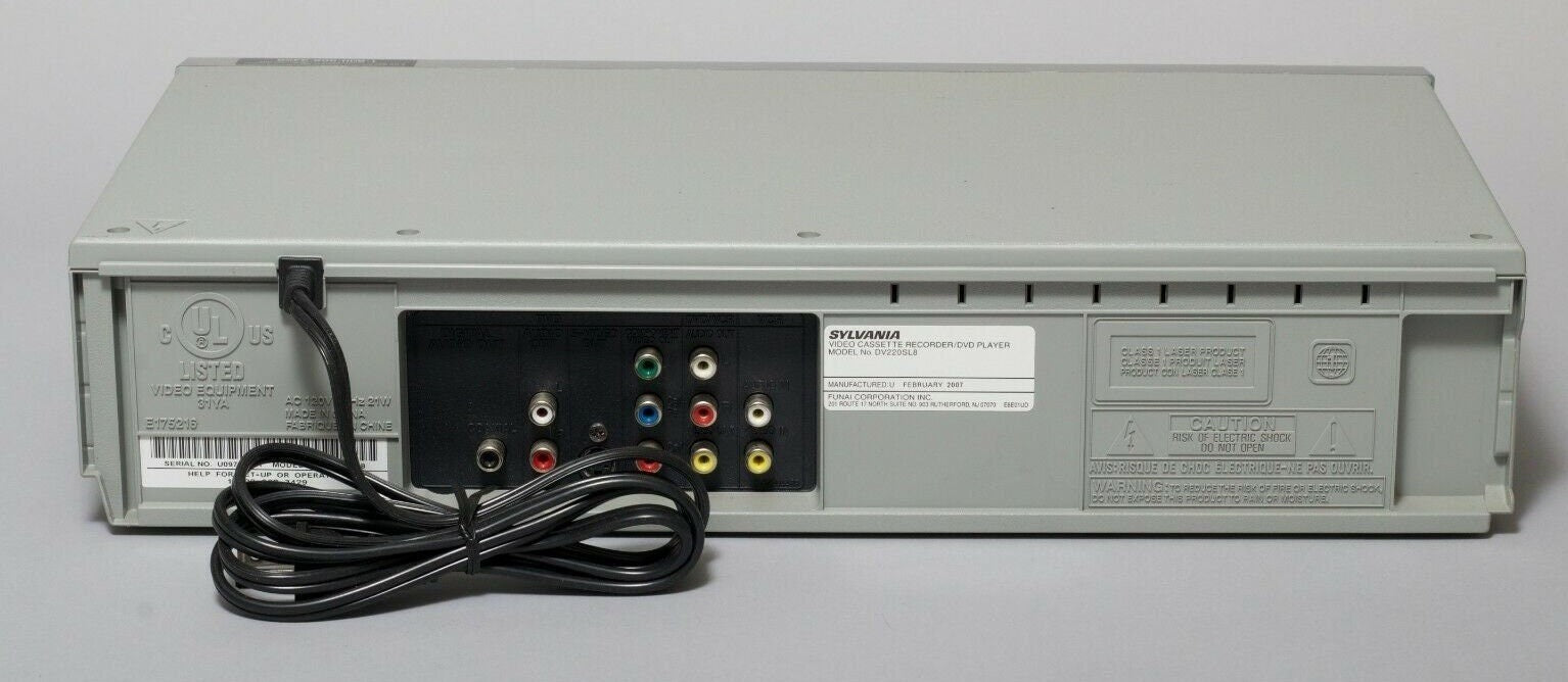Sylvania DV220SL8 DVD VCR Combo with Remote, A/V Cables & Hdmi Adapter