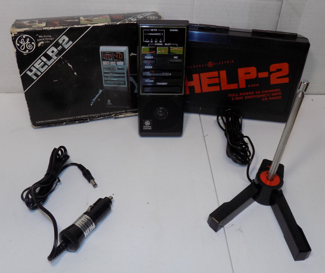 GE HELP-2 Emergency Two-Way CB Radio System Compact 40 Channel Model 3-5910