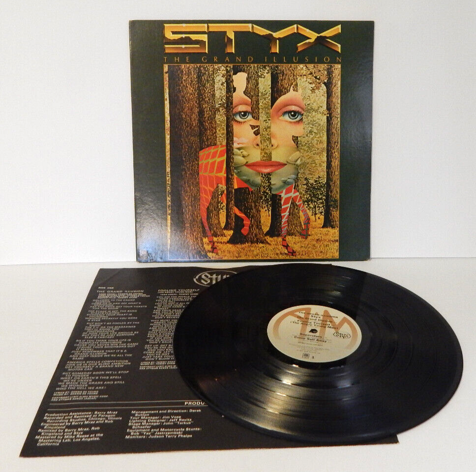 STYX The Grand Illusion Vinyl Record LP 1977 G+