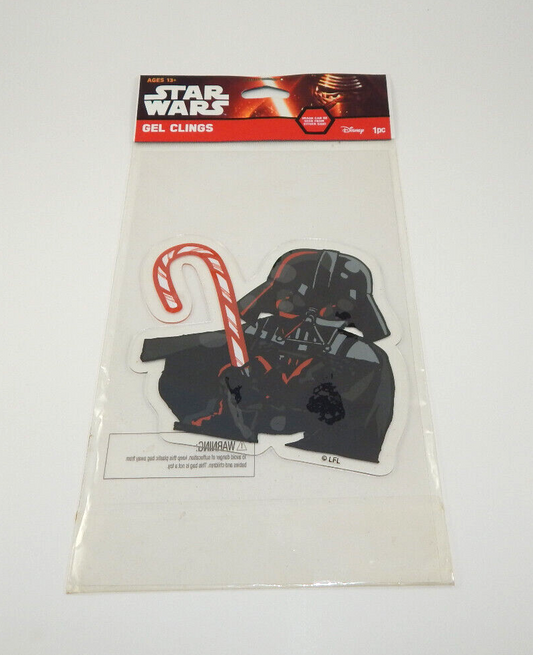 Star Wars Darth Vader Candy Cane Christmas Gel Window Cling New