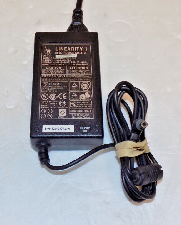 LINEARITY LAD6019AB4 AC/DC Power Adapter Output 12 VDC 3A