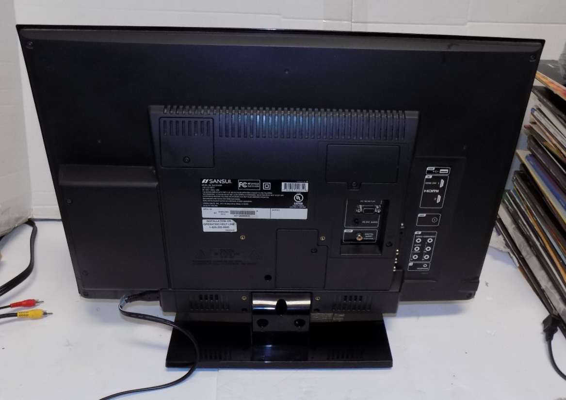Sansui SLED2453W 24 inch LED TV 1080p Flat Screen PC Monitor HDMI No Remote