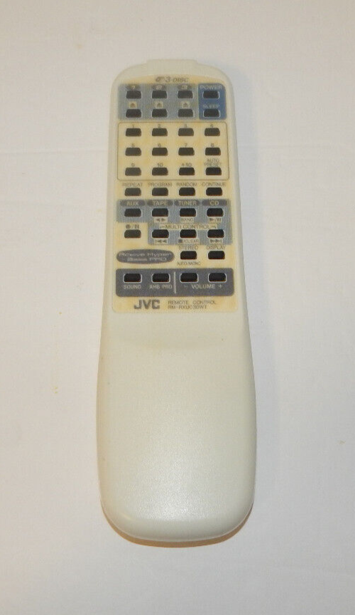 JVC RM-RXUC30WT 3 Disc CD Player Remote Control IR Tested