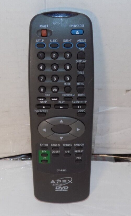 Apex DV-R383 Remote Control for DVD Player