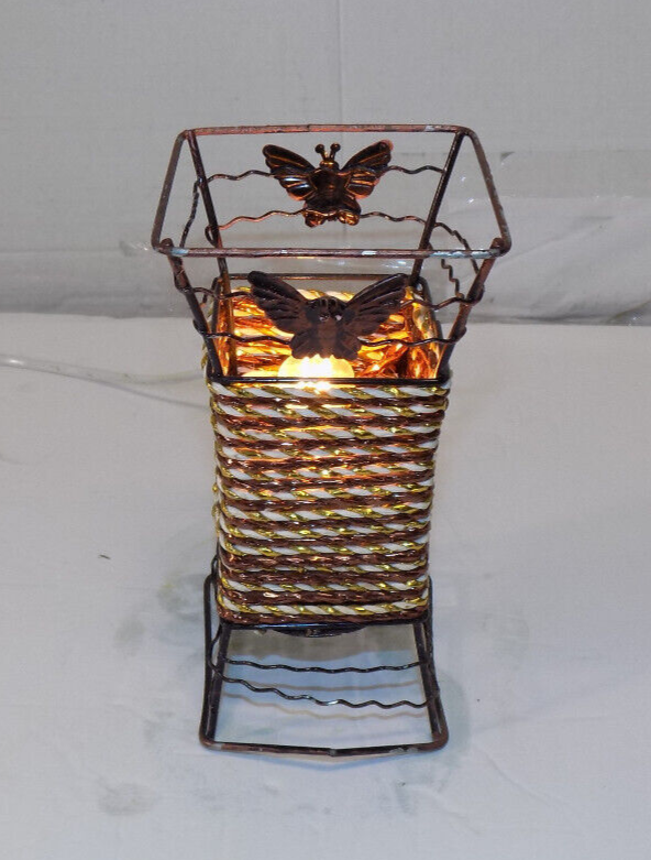 Metal Butterfly Lamp Dimmable Night Light Corded