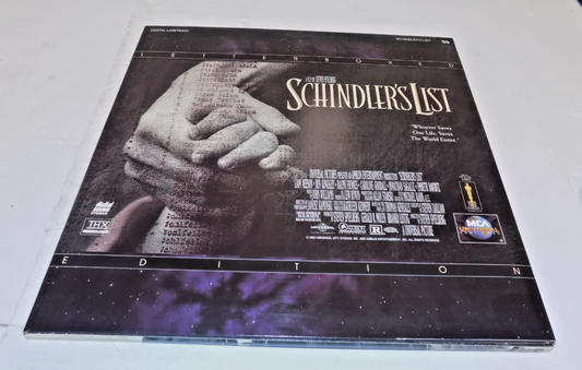Schindler's List Letterbox Edition Laserdisc LD Movie with Liam Neeson Extended