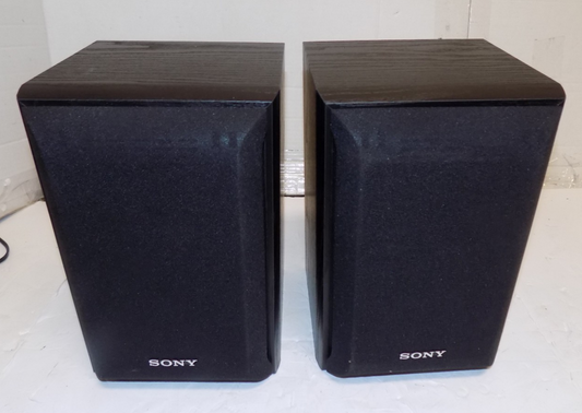 Sony SS-B1000 Bookshelf Speakers 8 Ohms 120 Watts Black Wood Tested