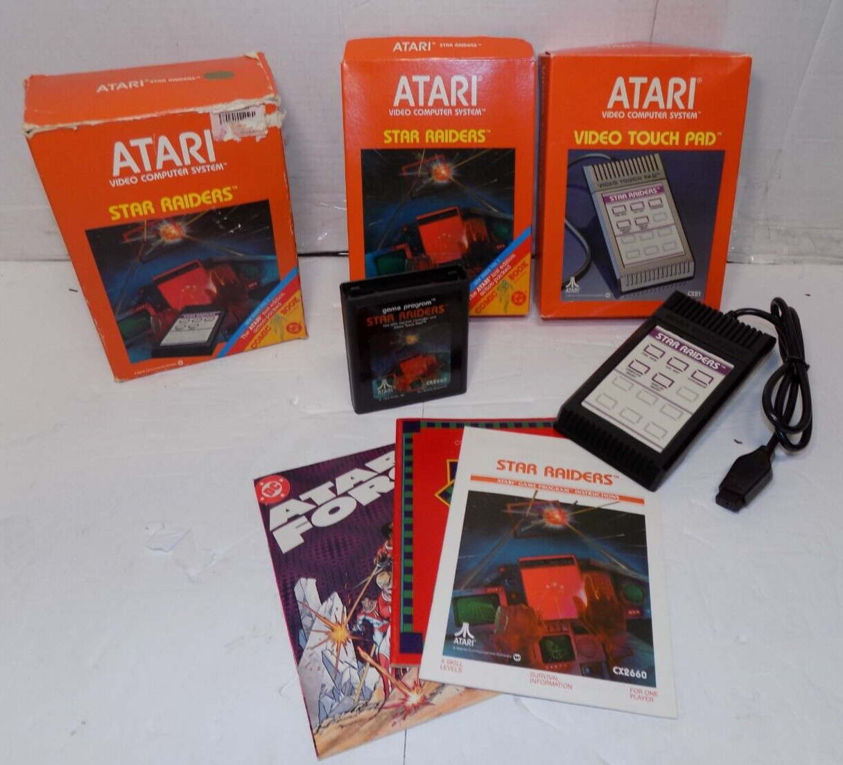 Atari 2600 Star Raiders Game Cartridge with Comic Touch Pad Set CX2660-1