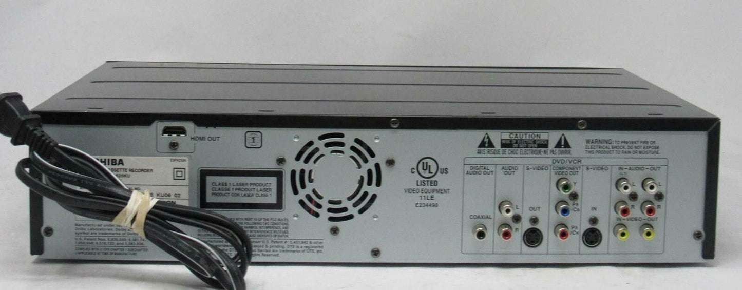 Toshiba Dvr620 Dvd Recorder Vcr Combo VHS to Dvd Dubbing with Remote and Cables