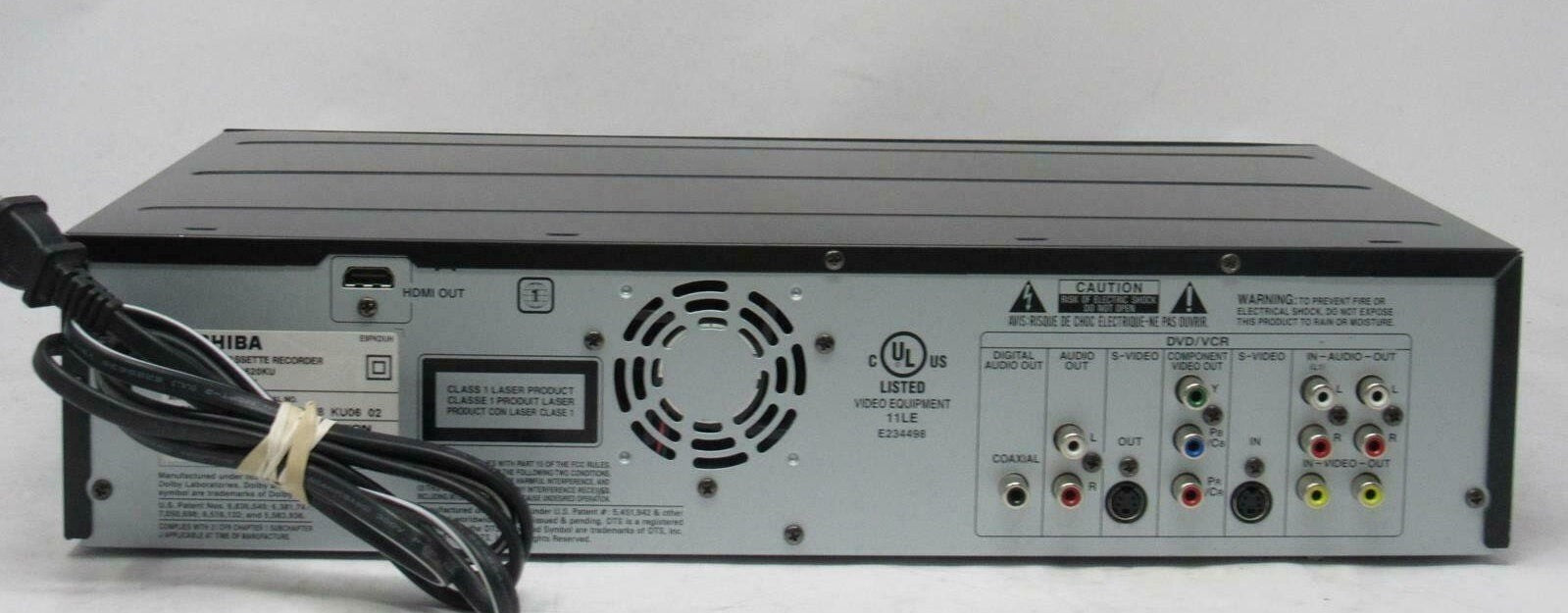 Toshiba Dvr620 Dvd Recorder Vcr Combo VHS to Dvd Dubbing with Remote and Cables