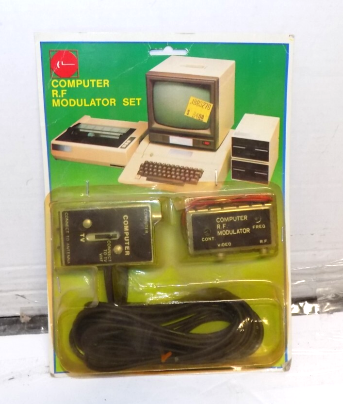 Vintage Computer R.F Modulator Set 4 Pin Wide Band Convert TV to Video Display