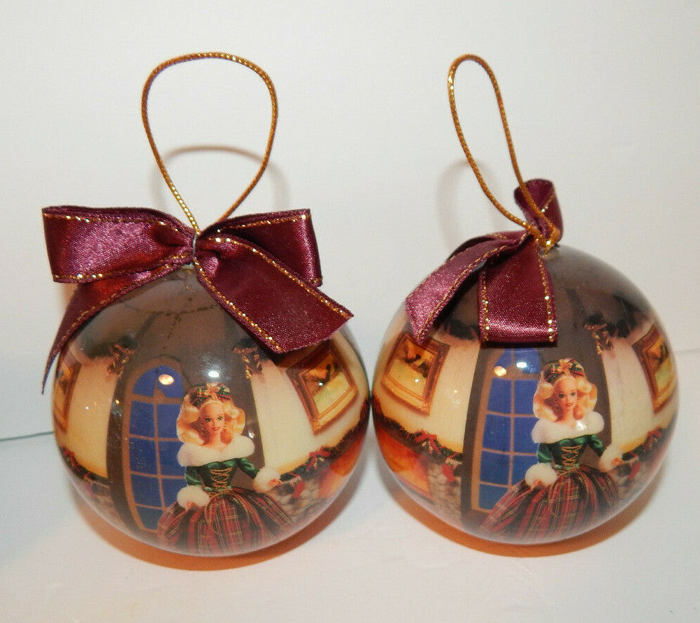 Set of 8 Barbie Doll Christmas Ornaments 1997