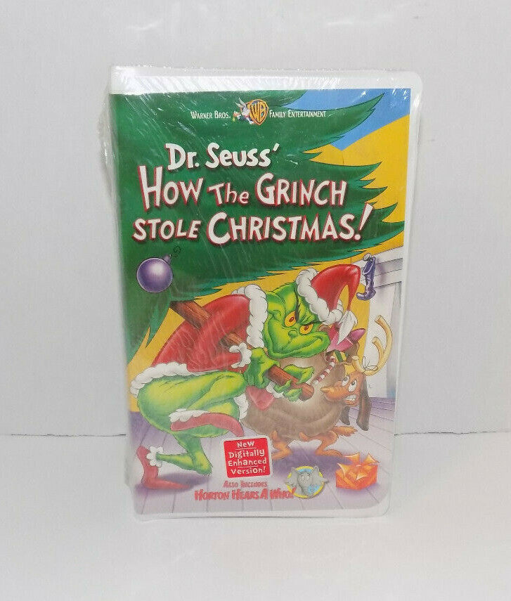 Sealed Dr. Seuss How The Grinch Stole Christmas! + Horton Hears A Who VHS Tape