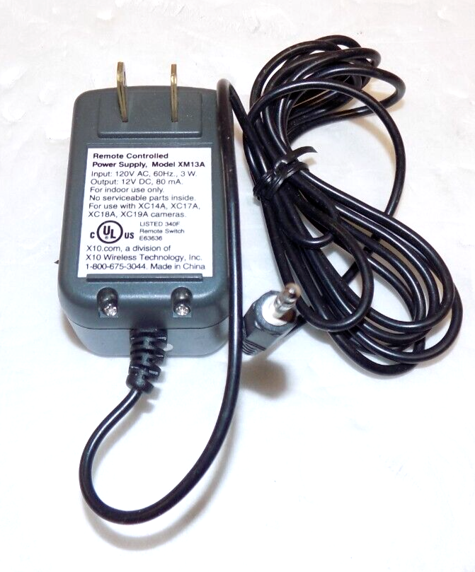 X10 XM134A 3W Remote Controlled Power Supply 12V XC14A XC17A XC18A XC19A Cameras