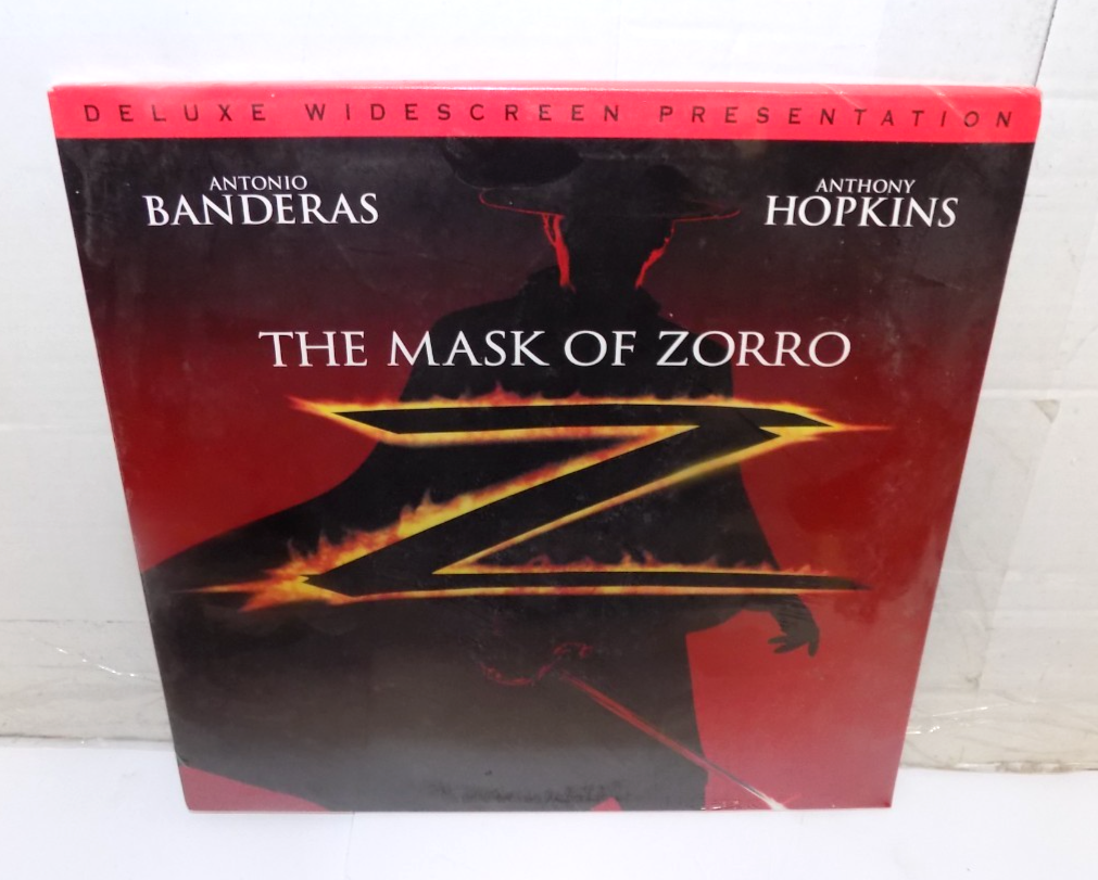 The Mask of Zorro Laserdisc LD Deluxe Widescreen Antonio Banderas Hopkins Sealed