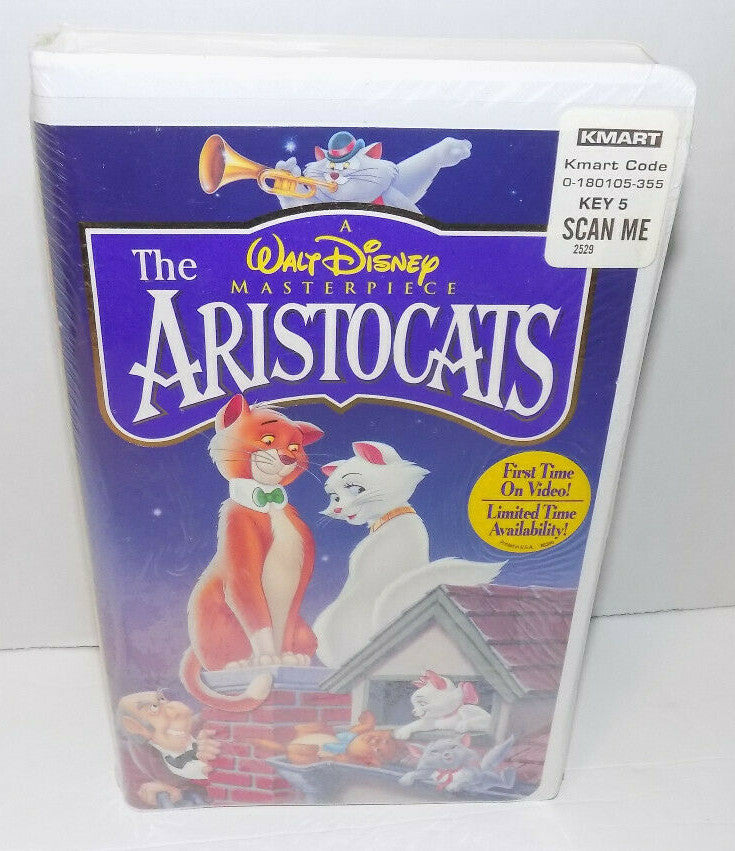 Walt Disney's The Aristocats Movie VHS Tape Clamshell New