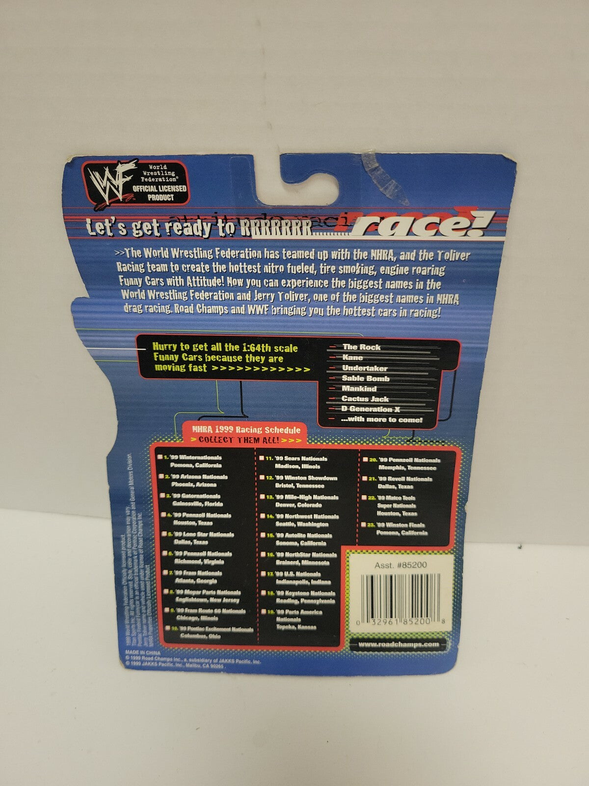 Road Champs 1:64 WWE WWF Attitude Racing Stone Cold Steve Austin Drag Car NHRA