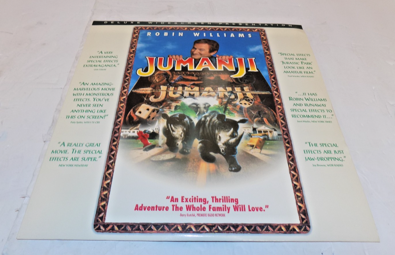 Jumanji with Robin Williams LaserDisc Deluxe Widescreen Edition