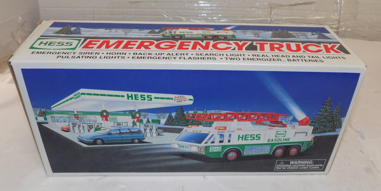 1996 Hess Gasoline Emergency Hess Truck Original Box New