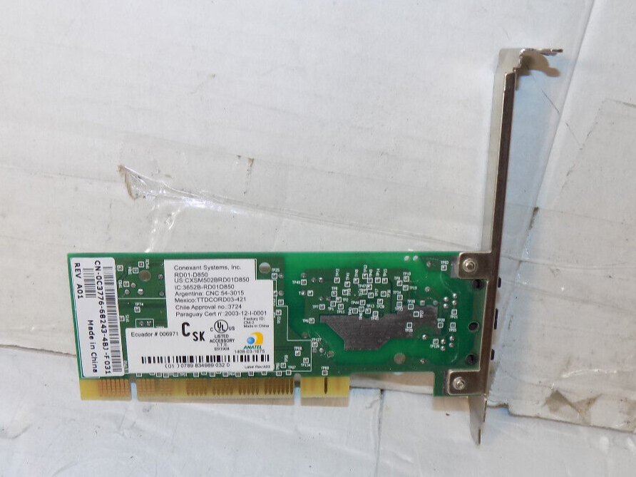 Anatel Conexant RD01-D850 56K Fax/Modem PCI Card