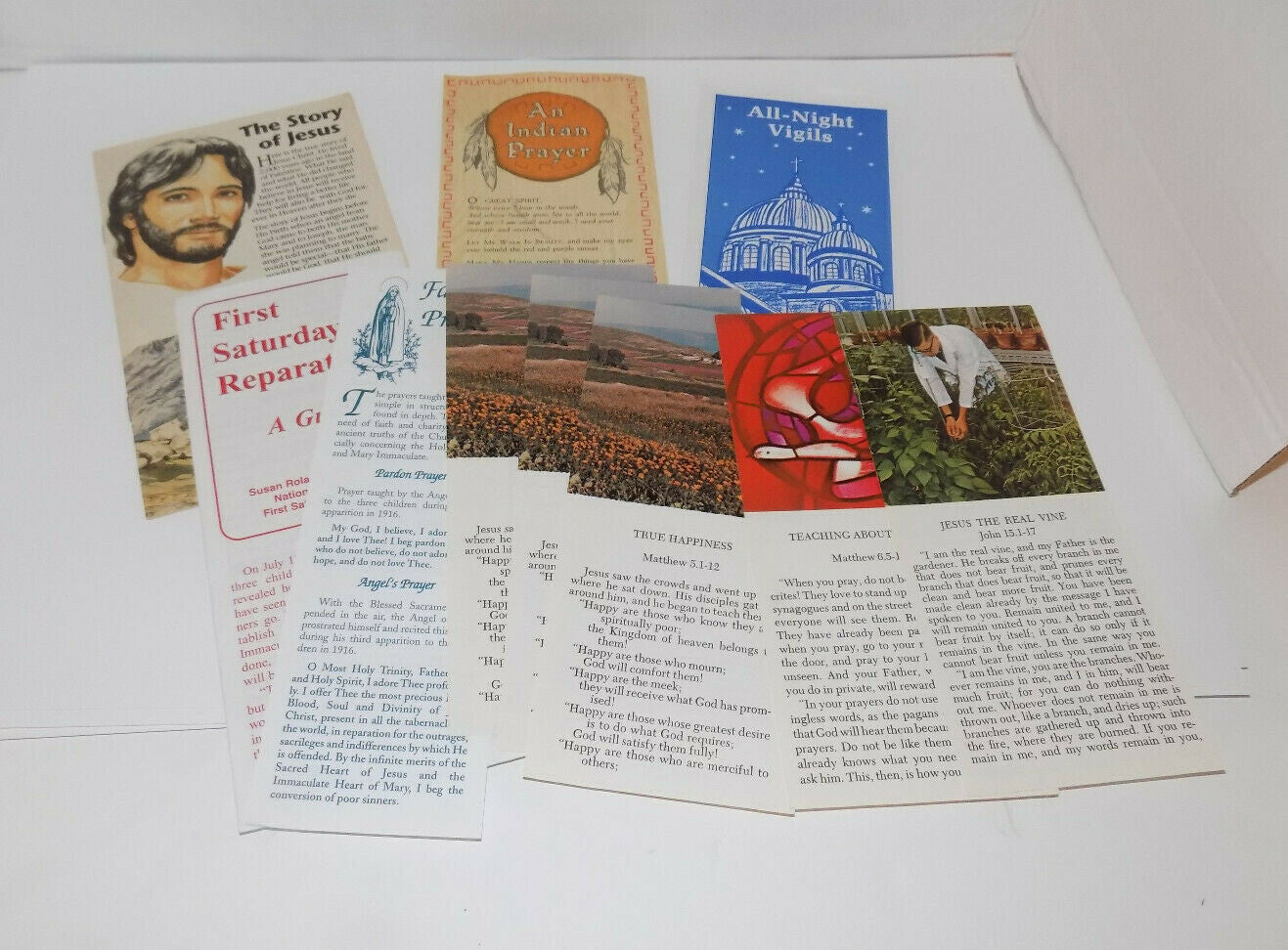Vintage Lof Of 10 Prayer Cards Various Ephemera