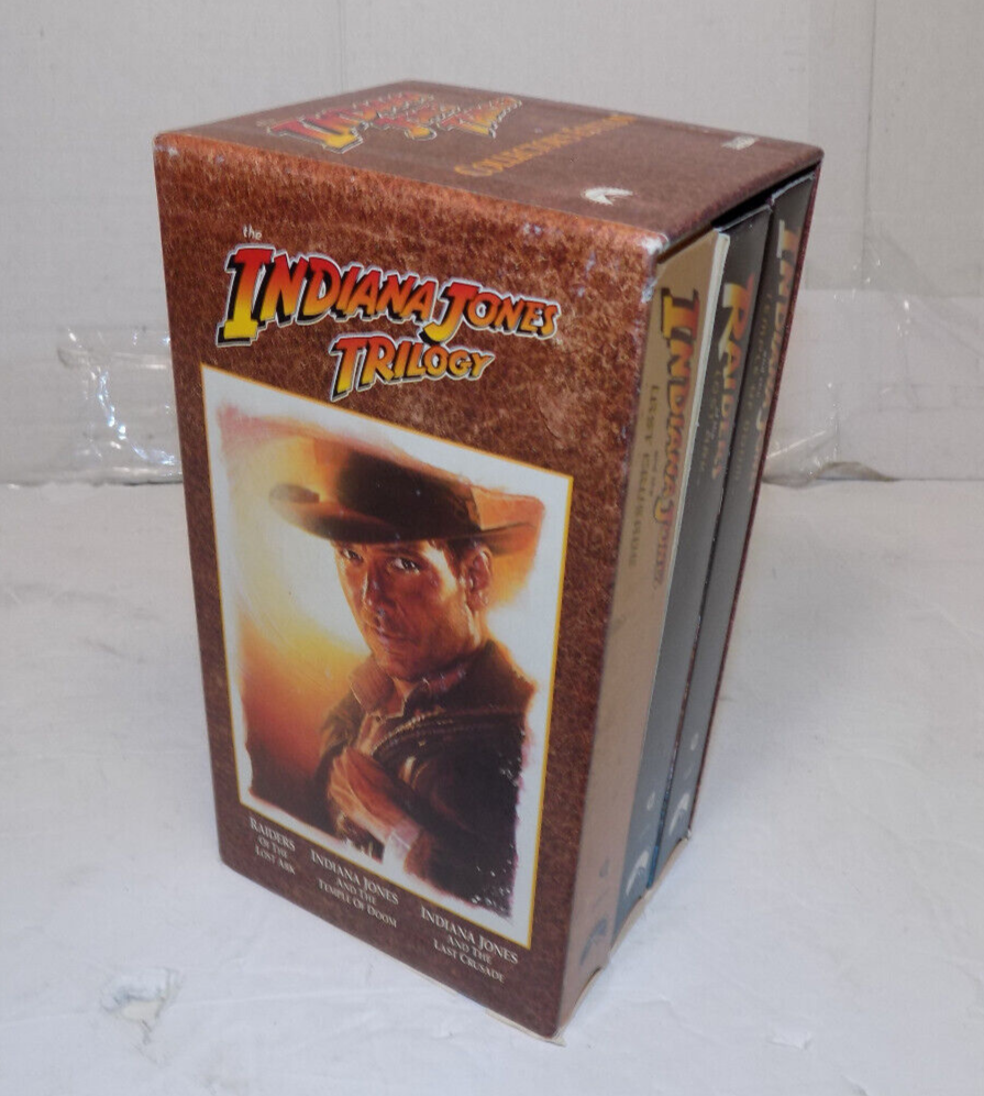The Indiana Jones Trilogy Box Set Collector's Edition VHS Hi-Fi Stereo 1989