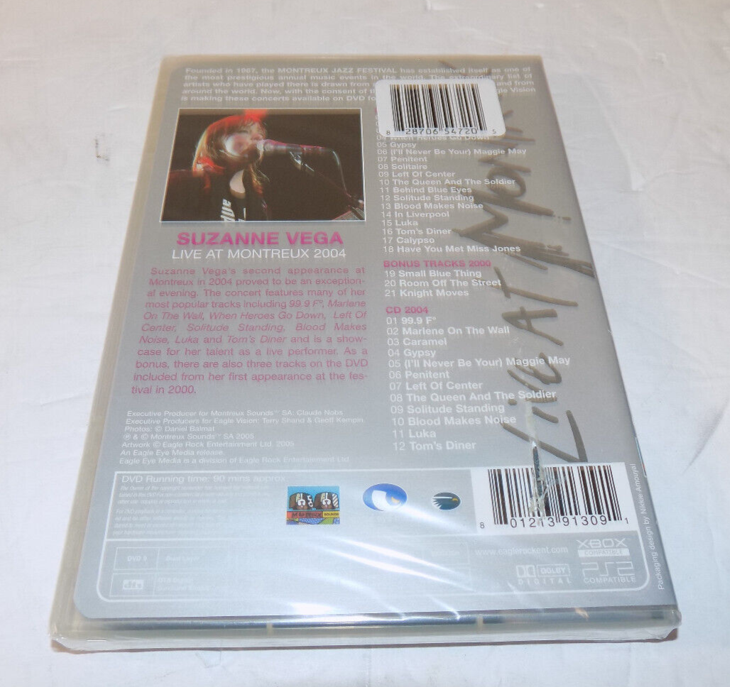 Suzanne Vega Live At Montreux 2004 DVD CD Collectors Edition New