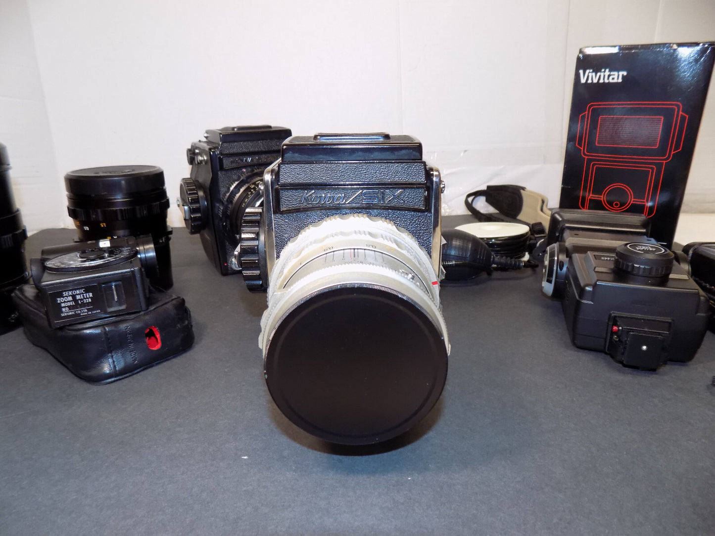 Kowa Super 66 Kowa Six 120 Film SLR Cameras w/ Lenses Bag and Accessories