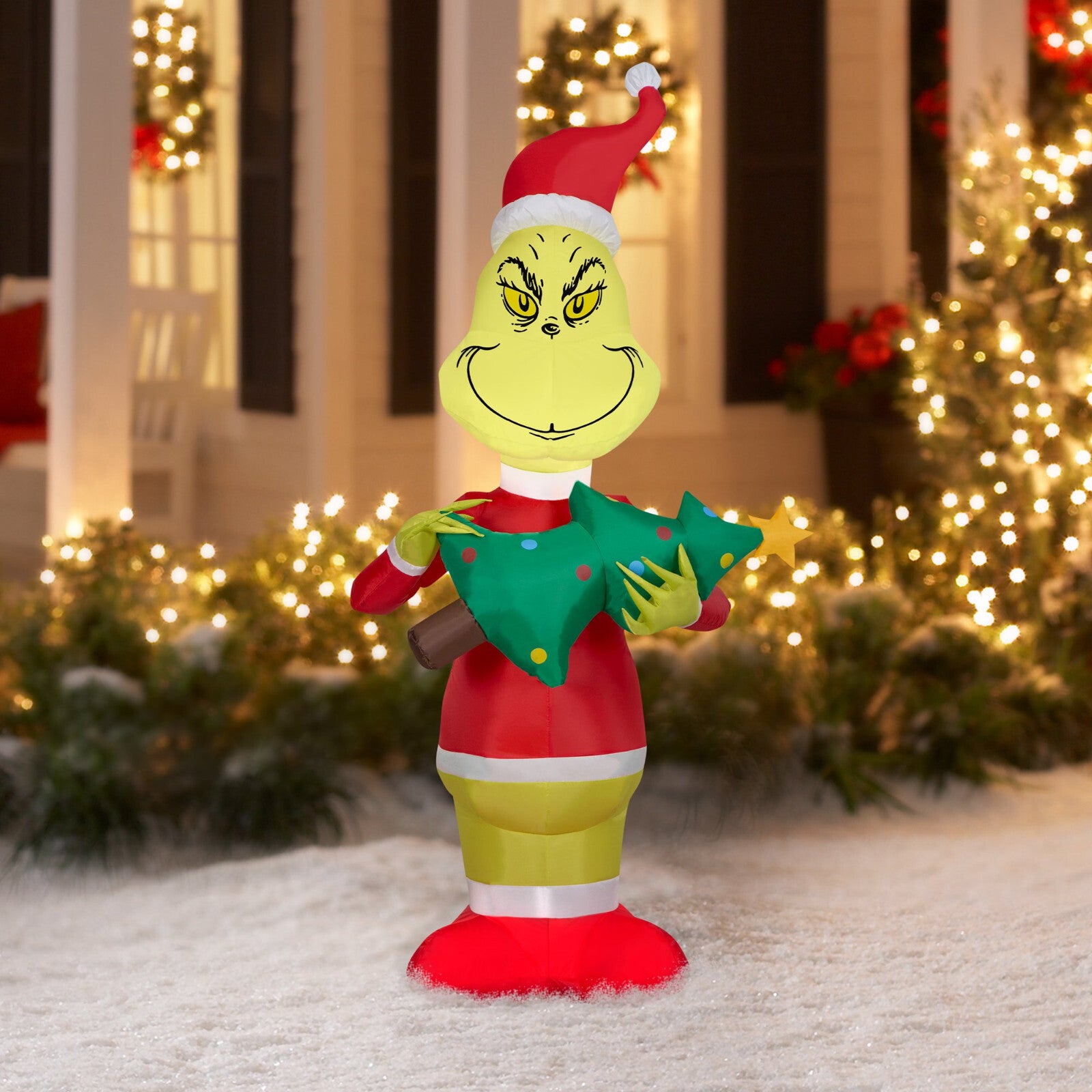 Mr Grinch Airblown Inflatable 5.5 Foot with Christmas Tree New