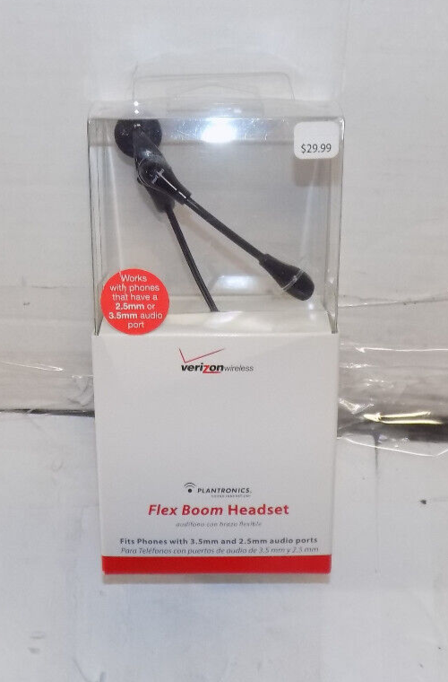 Plantronics Flex Boom Smart Phone WIRED Headset 2.5mm or 3.5mm PLANFLXBOMT25 New