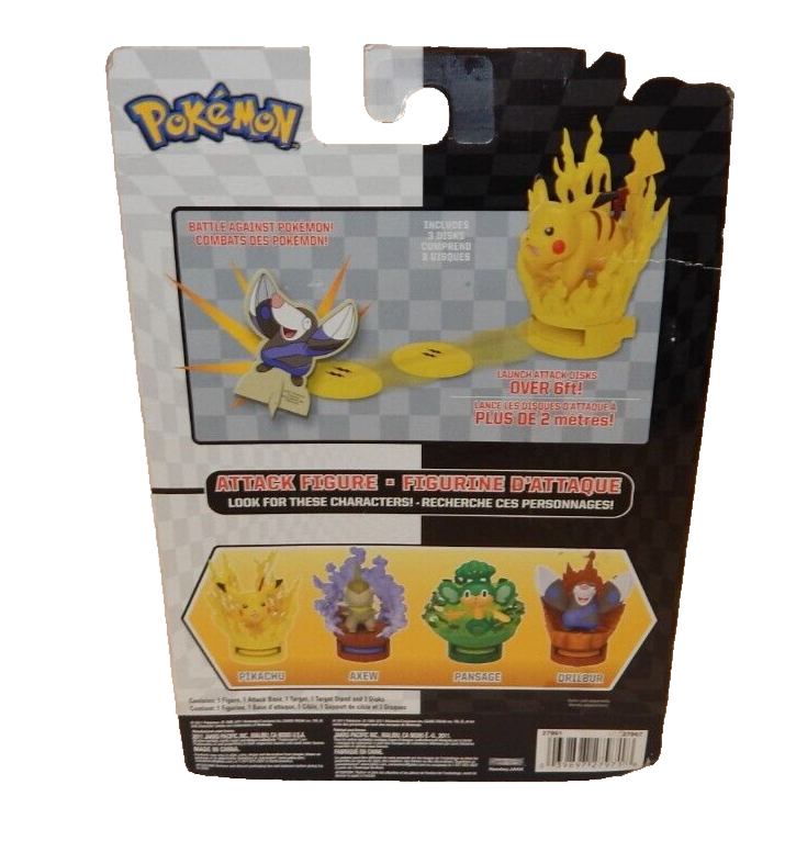 Pokemon Pikachu Attack Figure B & W Series 2 2011 Jakks Pacific