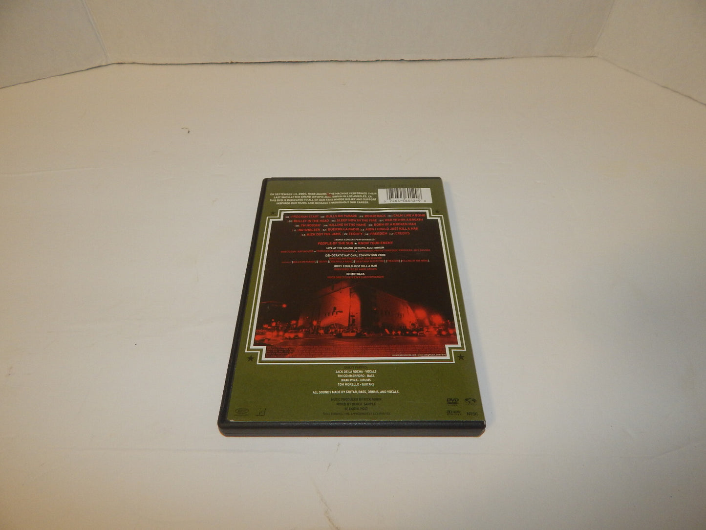 Rage Against The Machine Live at The Grand Olympic Auditorium DVD 2003