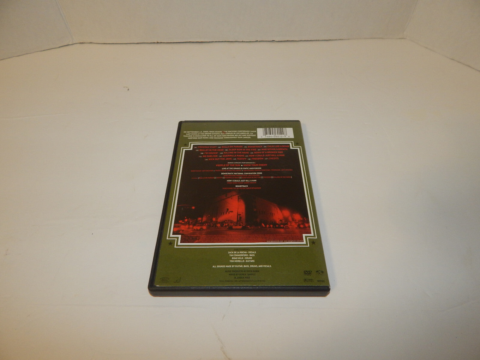 Rage Against The Machine Live at The Grand Olympic Auditorium DVD 2003