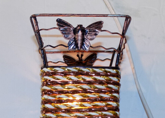 Metal Butterfly Lamp Dimmable Night Light Corded