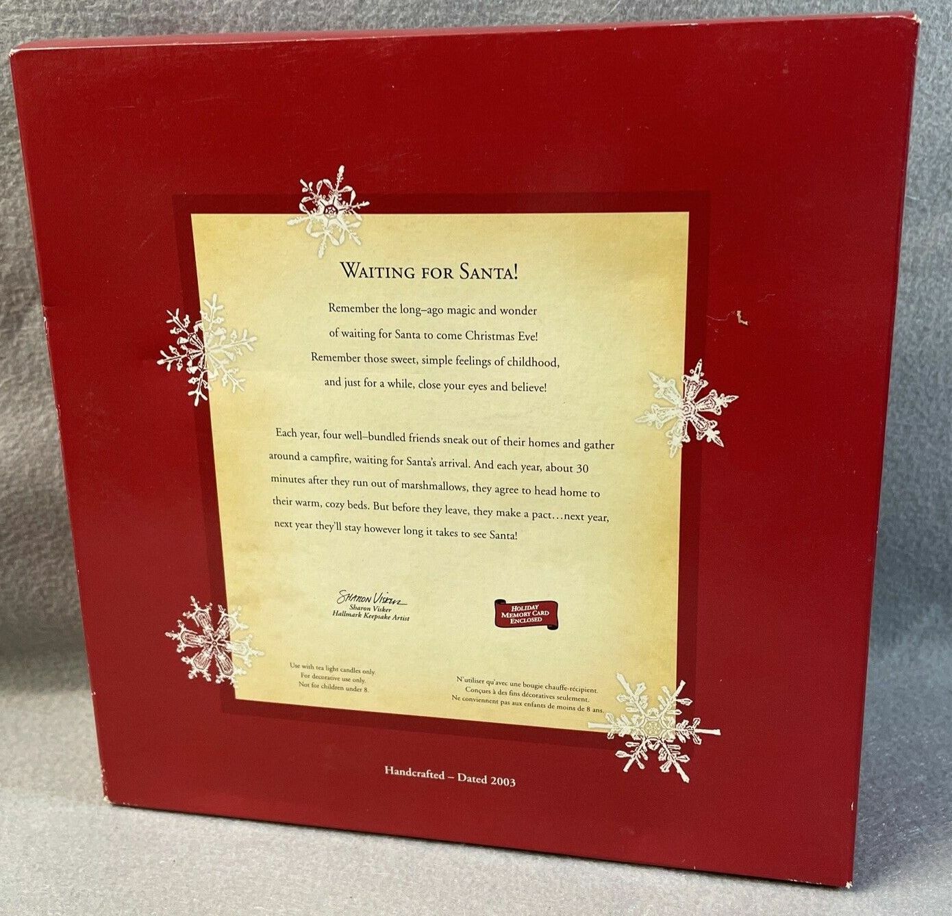 Hallmark Keepsake Ornament Waiting For Santa! Candle Holder Base 2003