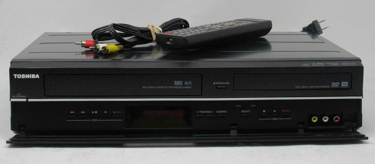 Toshiba Dvr620 Dvd Recorder Vcr Combo VHS to Dvd Dubbing HDMI w/ Remote & Cables