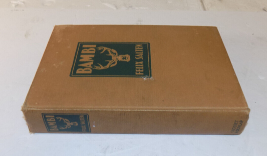 Bambi By Felix Salten Hardcover Book 1929 Publication Grosset & Dunlop