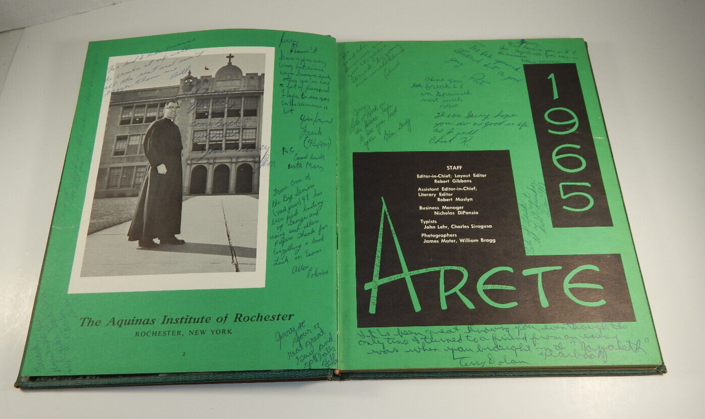 Aquinas Institute Of Rochester 1965 Arete Yearbook