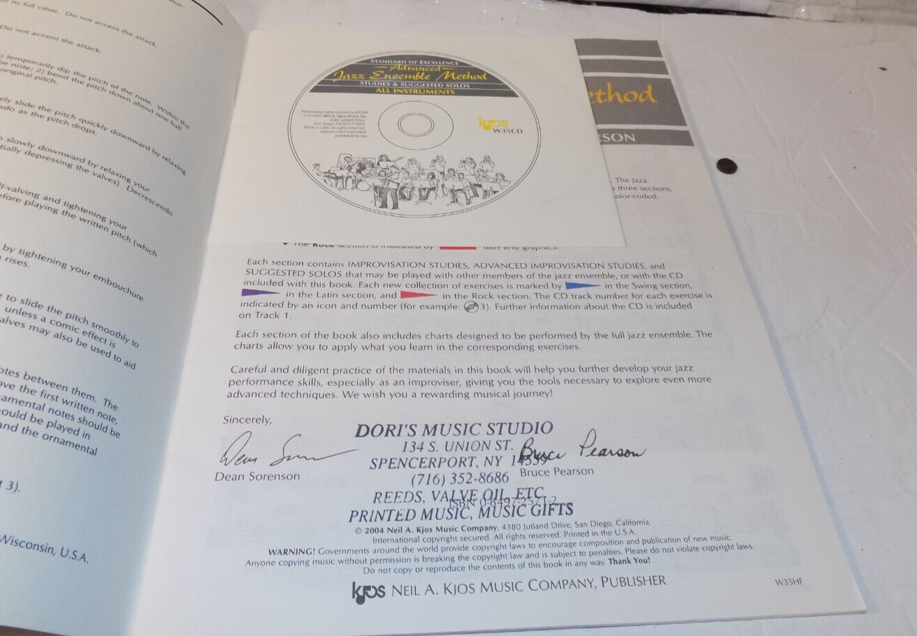 Standard of Excellence Advanced Jazz Ensemble Method French Horn W35HF Book