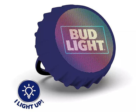Bud Light Bluetooth Bottle Cap Speaker with Color Changing Lights Crown New